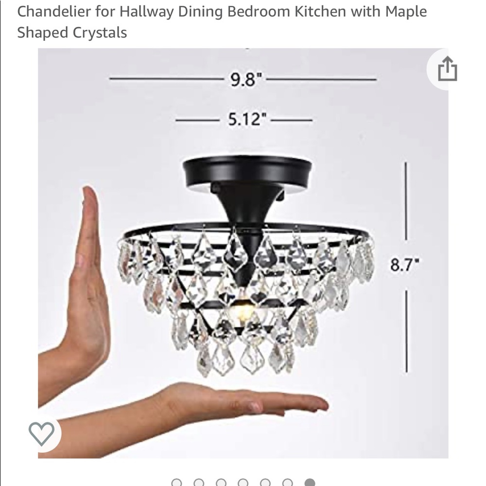 Crystal Look Light Chandelier - Picture 3 of 10
